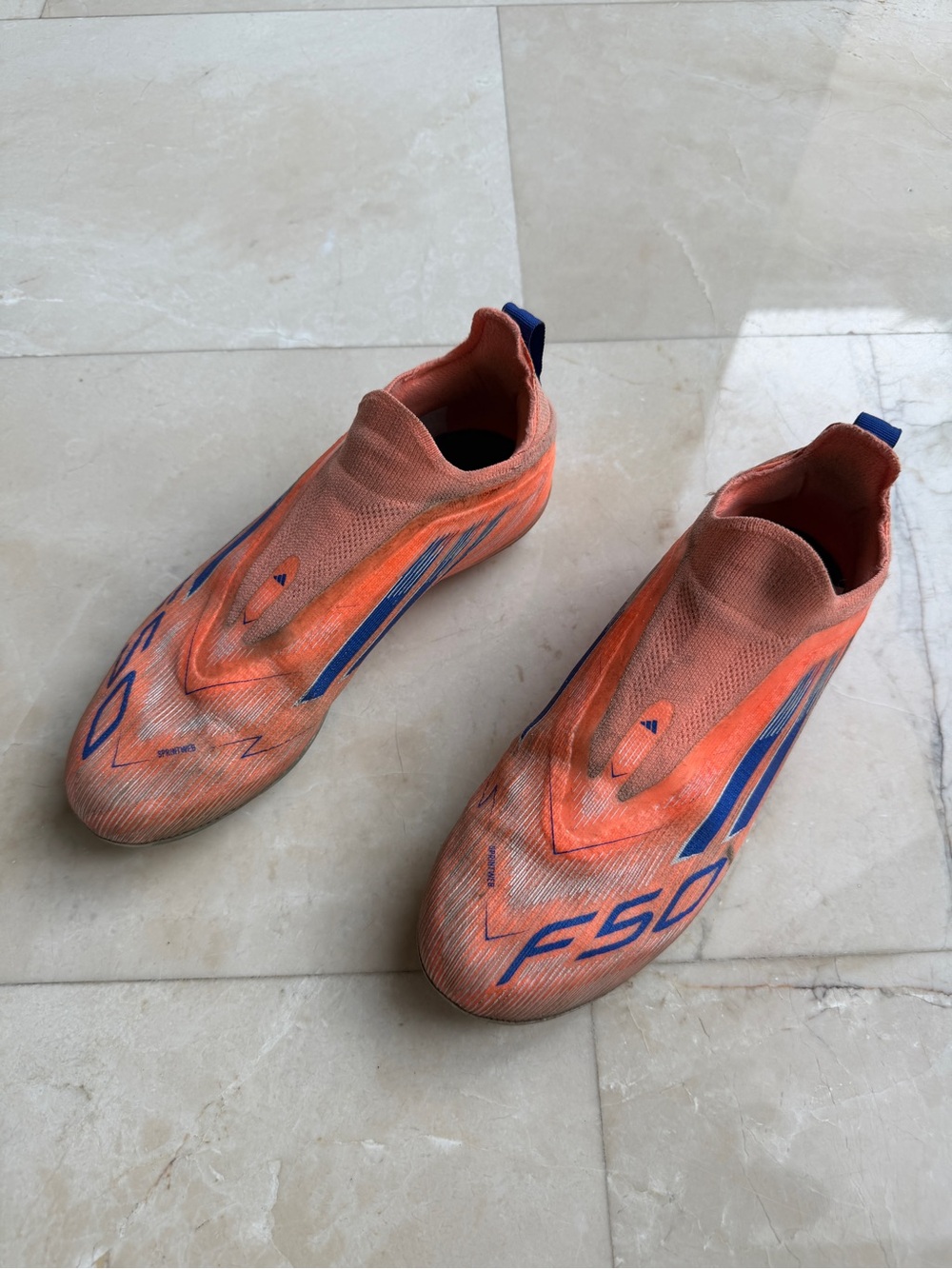 Adidas Youth Elite F50 Elite Laceless Junior Orange Soccer Cleats size 4.5